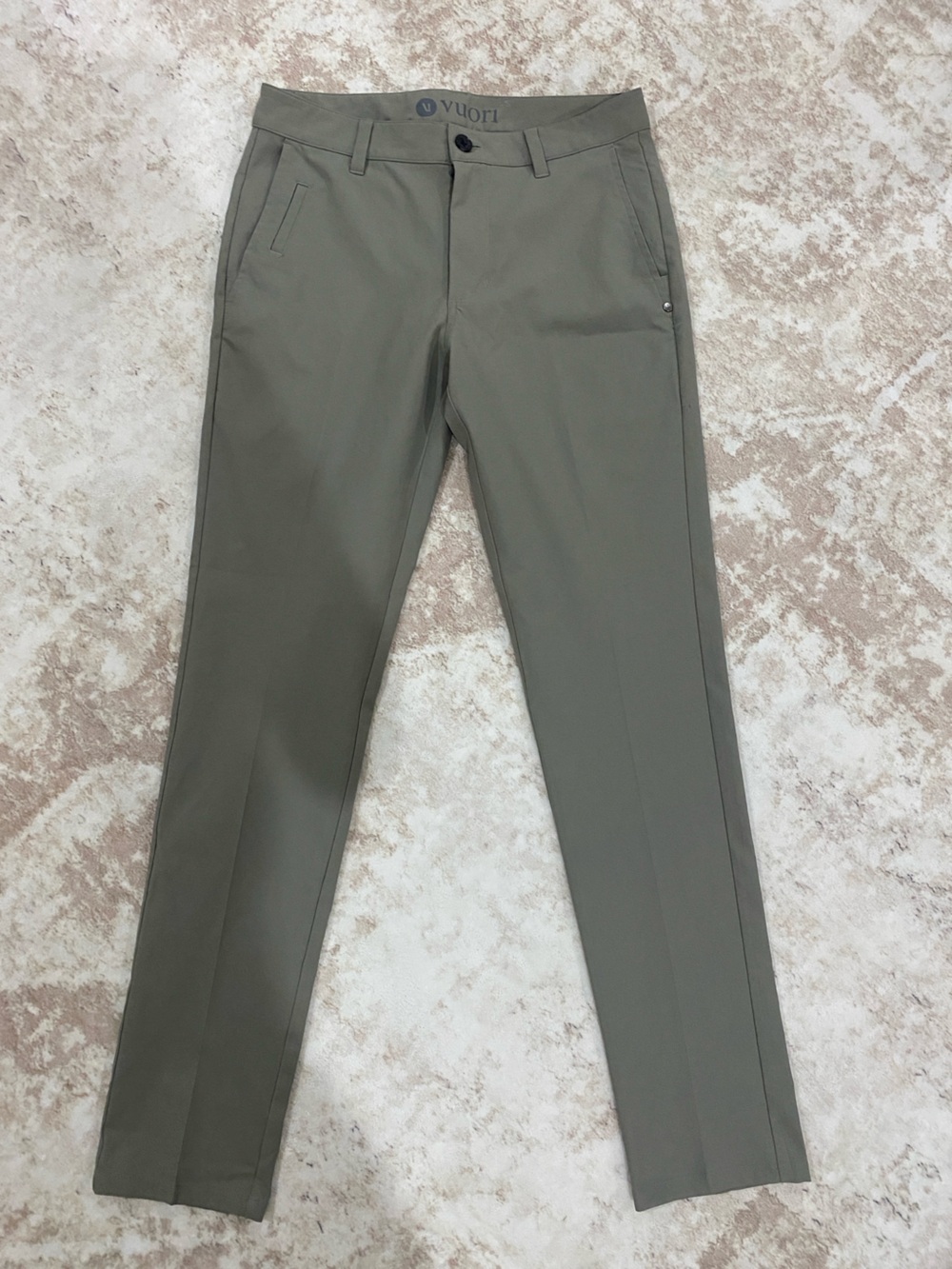 Vuori Olive Green Straight-Leg Pants